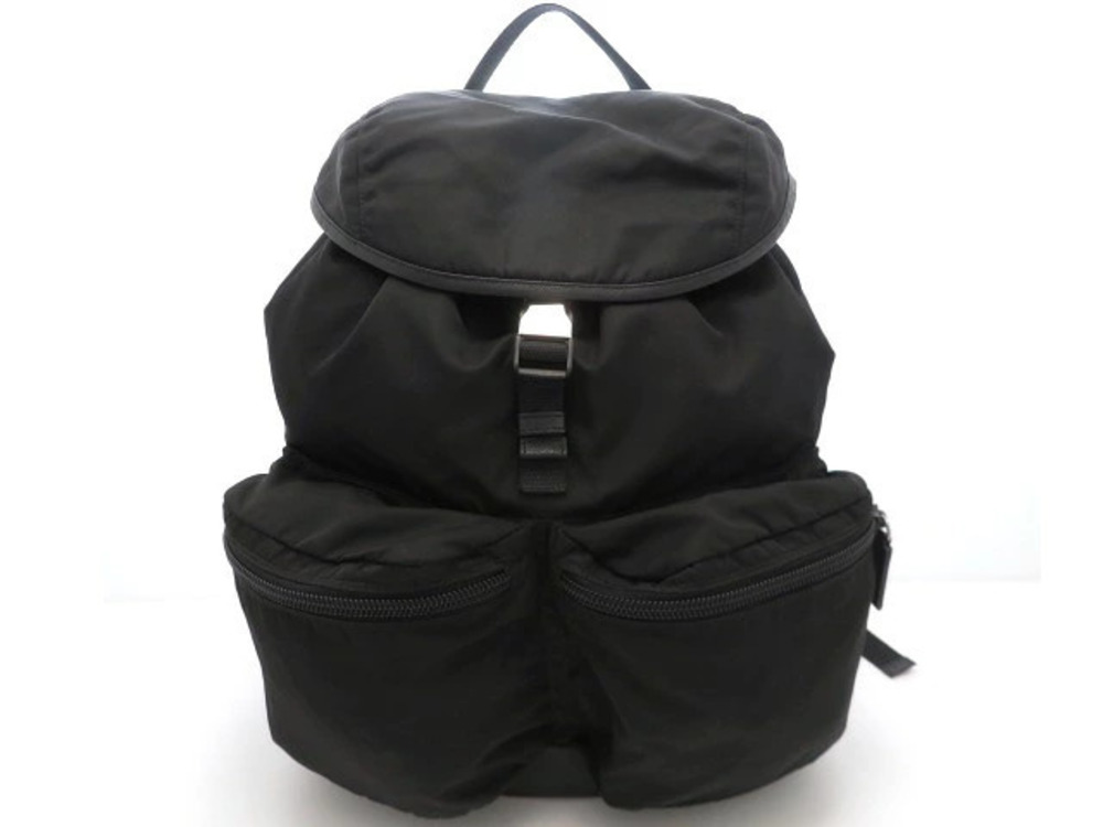 Prada Bag Backpack Rucksack Leather Black